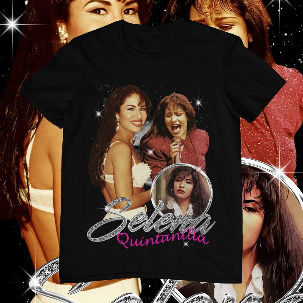 Selena | Graphic T-shirt | Custom Made | Bootleg | Cotton Tee | Black